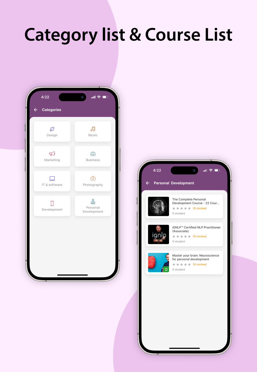 Quick Learn - Online Course Learning Flutter Mobile App | LMS App Flutter with Firebase Backend