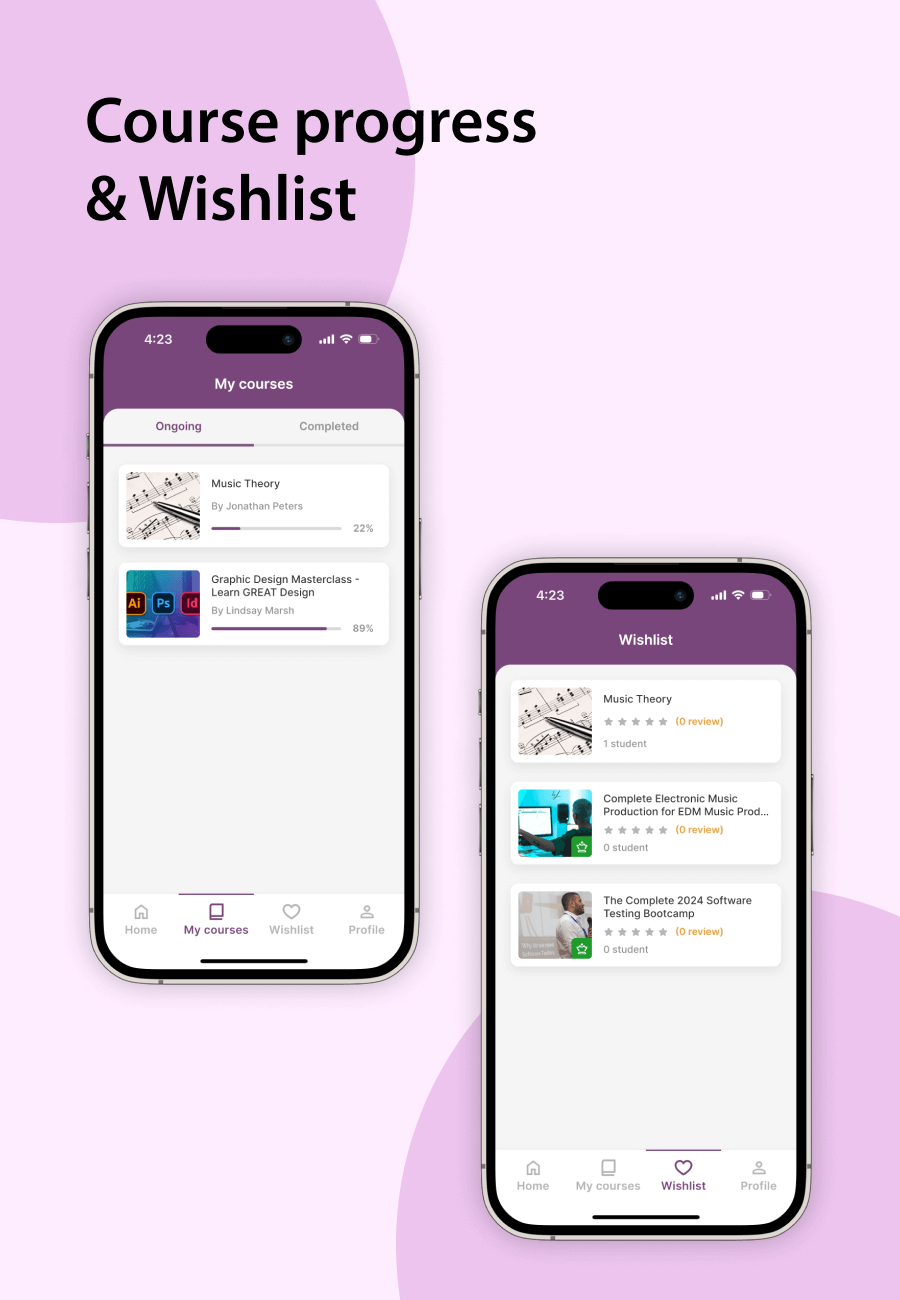 Quick Learn - Online Course Learning Flutter Mobile App | LMS App Flutter with Firebase Backend
