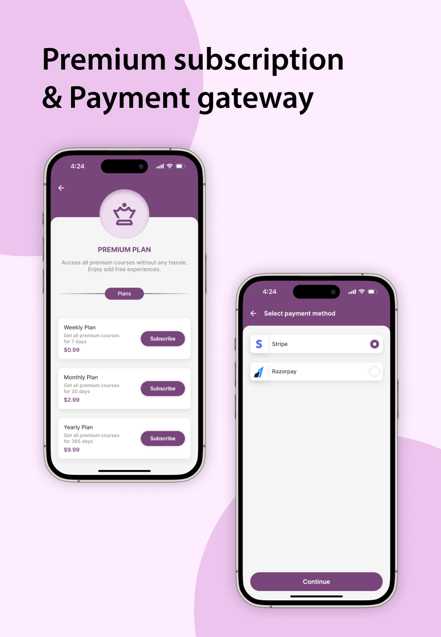 Quick Learn - Online Course Learning Flutter Mobile App | LMS App Flutter with Firebase Backend
