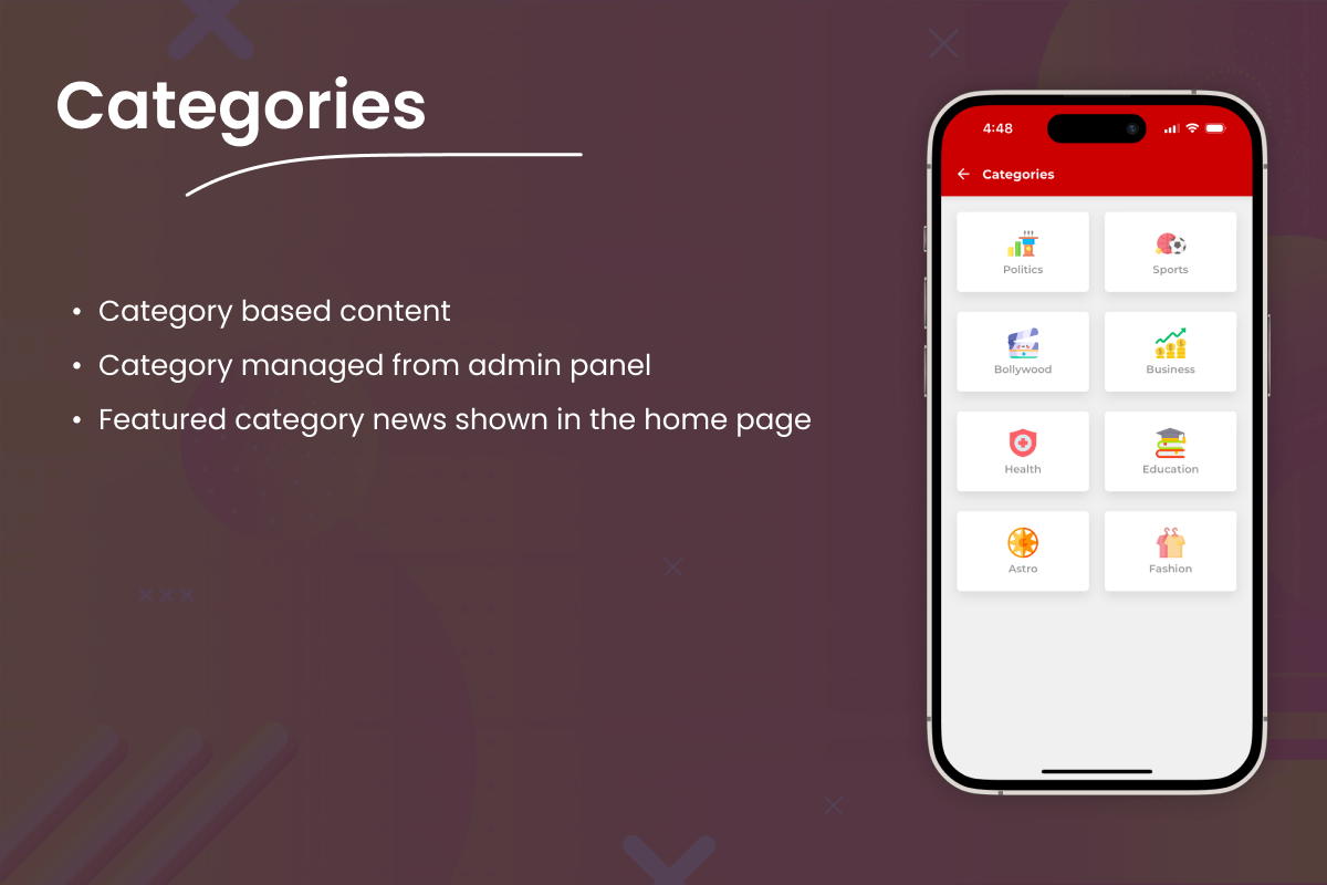 News Feed - Flutter News App for Android & iOS with Laravel Admin Panel - 13