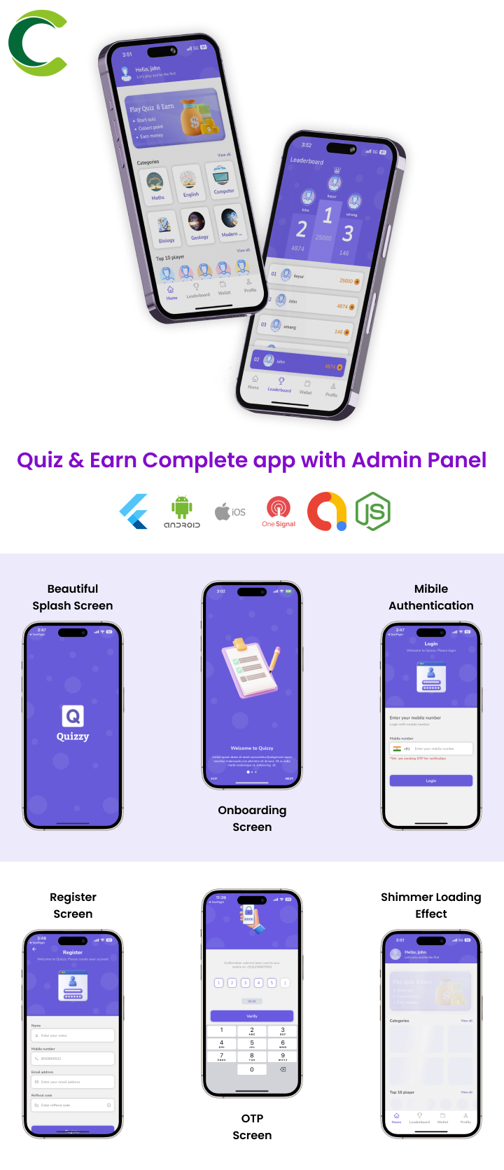Flutter Quiz and Earn App for Android & iOS with Admin Panel | Admob | Quizy - 8